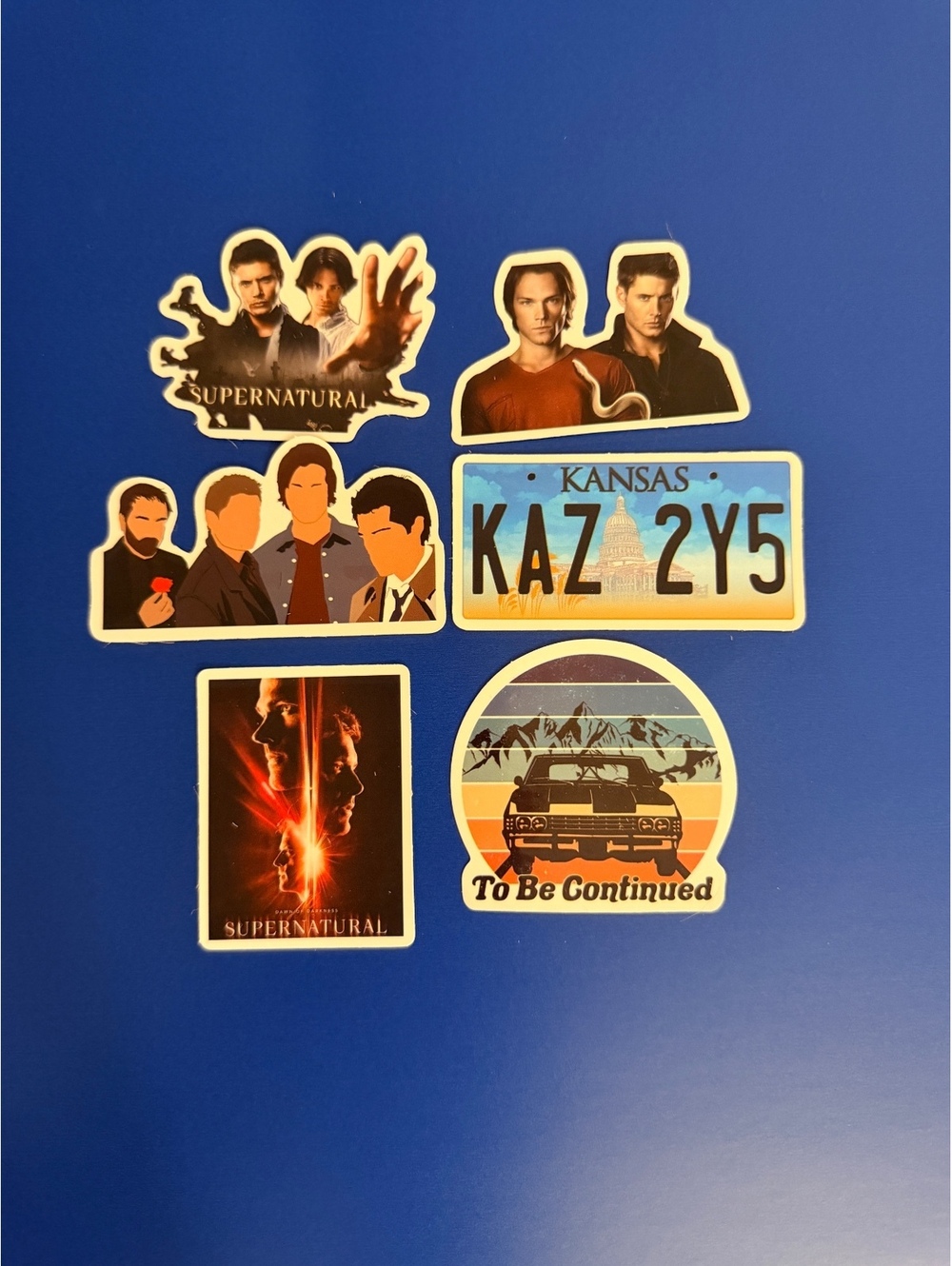 Sticker /decal set of 5. Supernatural waterproof